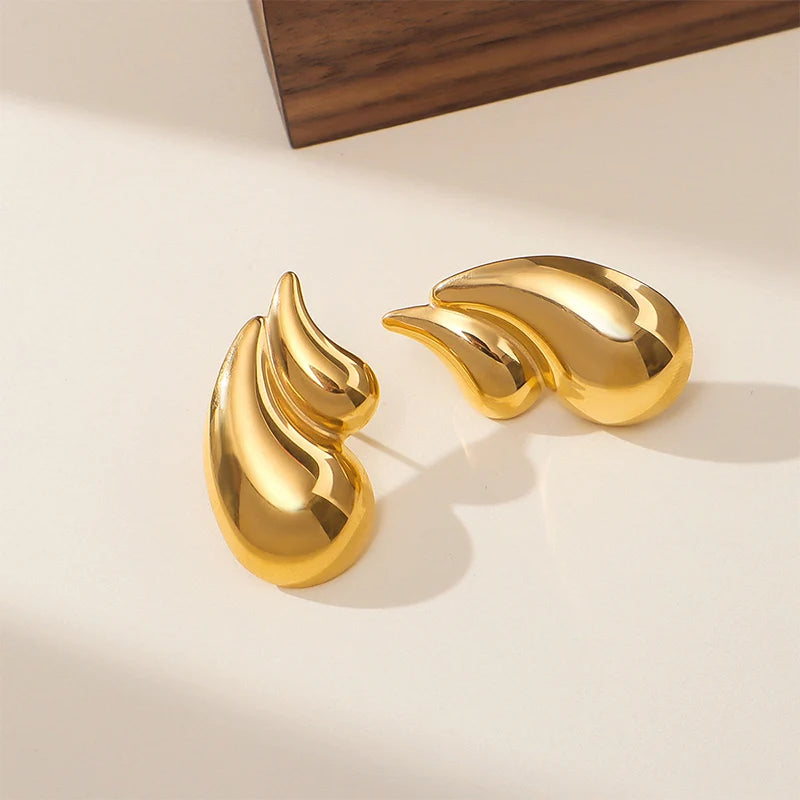 עגילים דגם גל