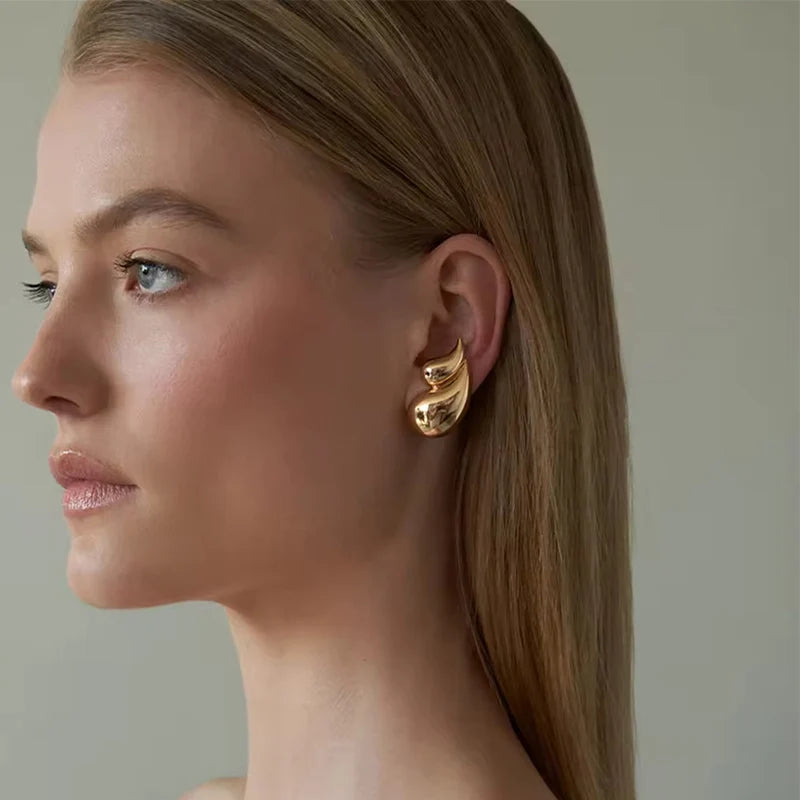 עגילים דגם גל