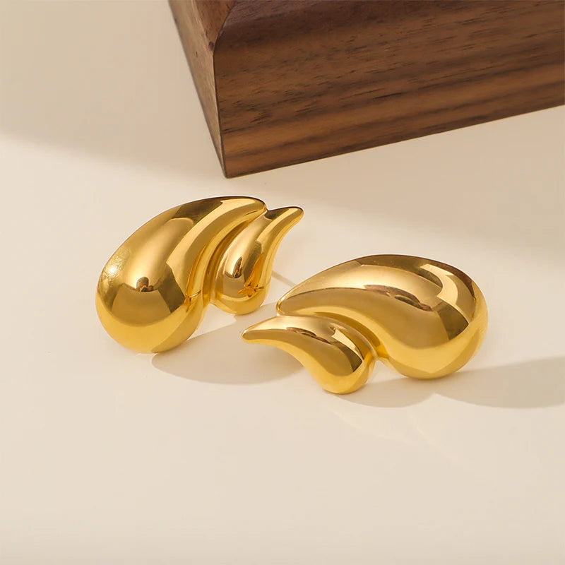 עגילים דגם גל